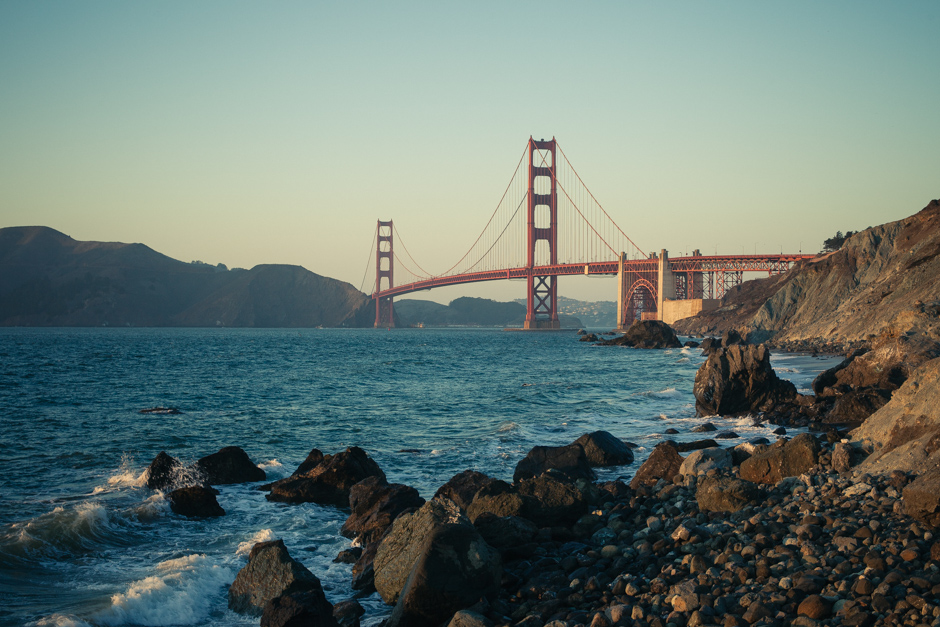 Golden Gate Bridge au coucher du Soleil, San Francisco