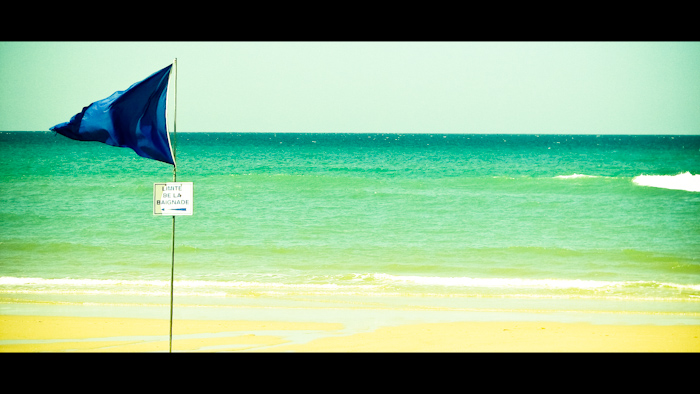 2006, i-am.bz, Bérenger Zyla, Lacanau, Gironde, Beach, Ocean, Blue, Waves, Flag, Blue Flag, France, Vacation, Summer