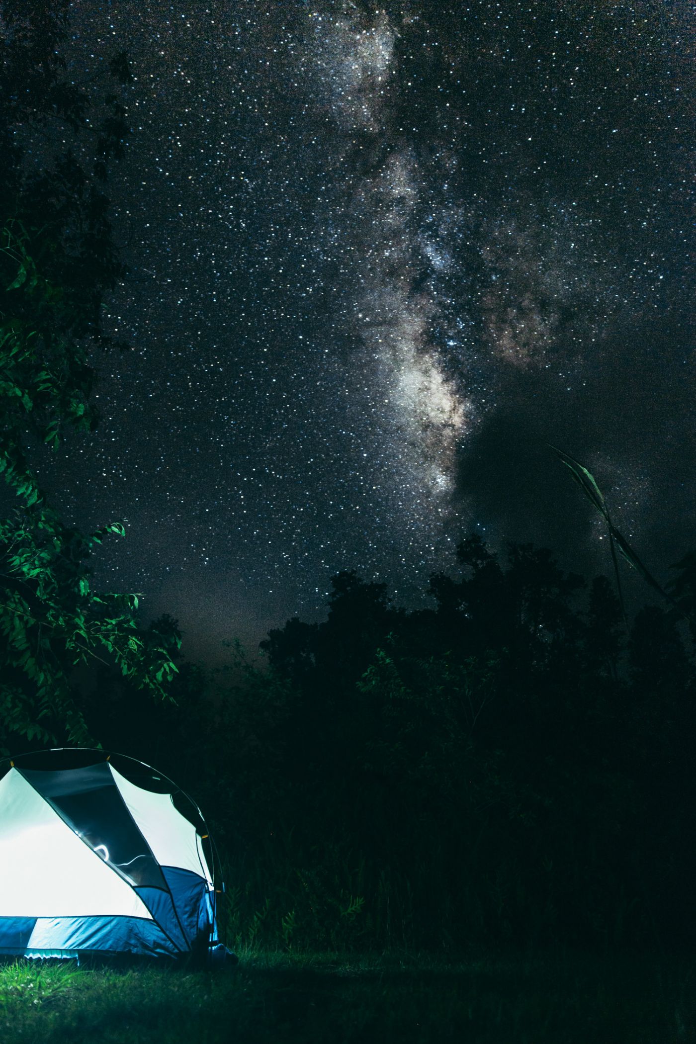 Tent under the Milky Way, Kalapana, Hawaii