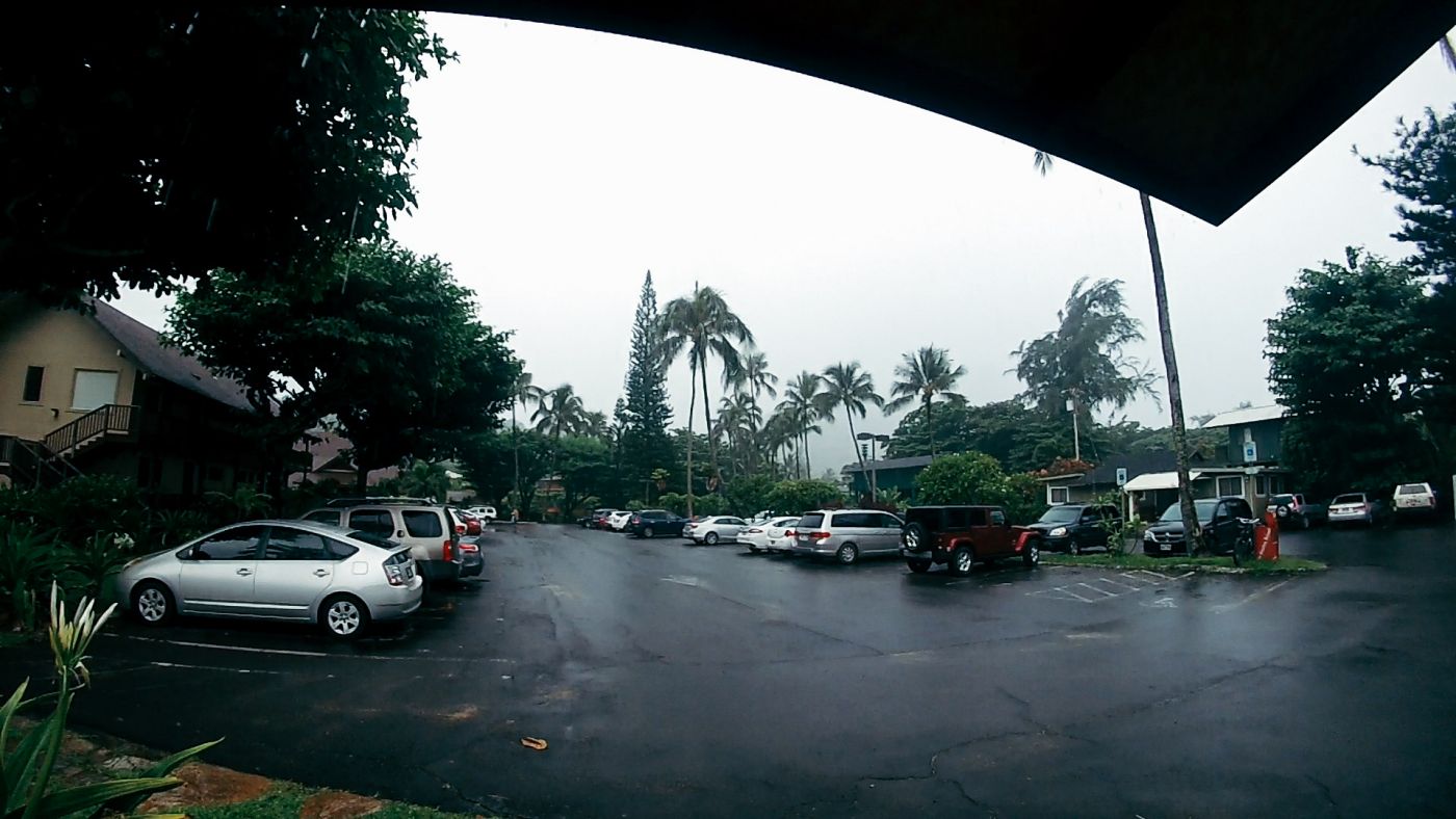 Hanalei Colony Resort, raining, Kaua'i, Hawaii