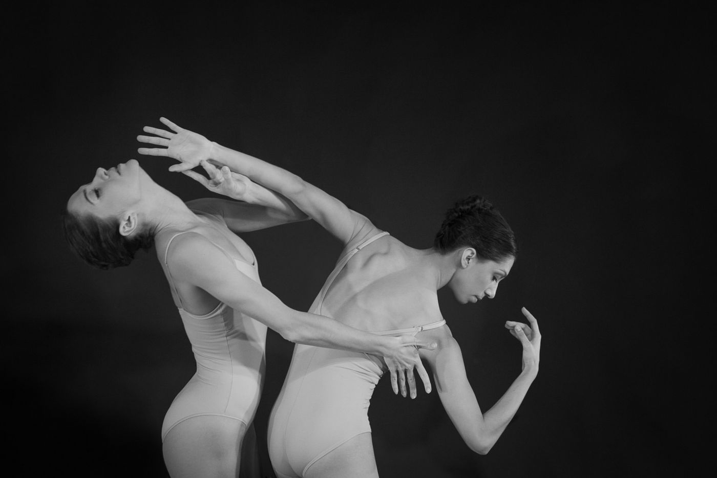 Black and white studio ballet photography