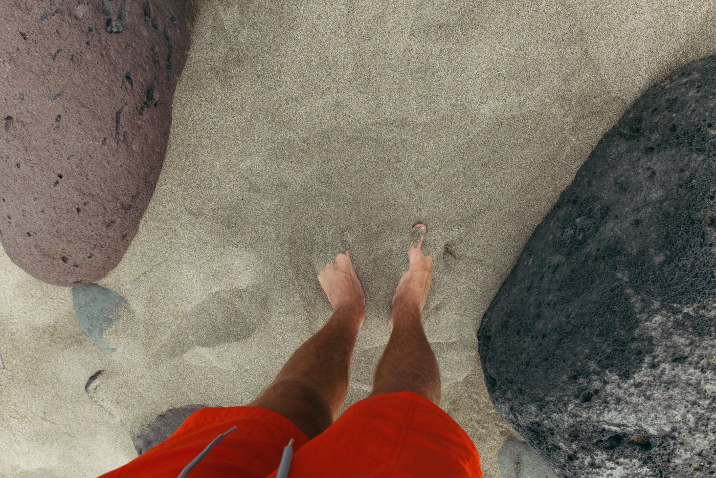 Feet on Kalalau Beach, Kalalau Trail, Kaua'i, Hawaii