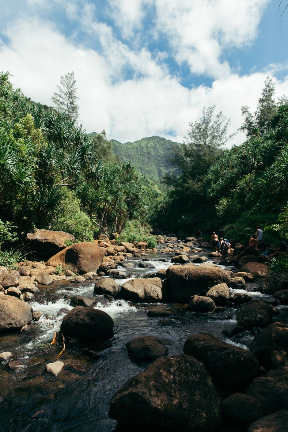 Hanakapiai Stream, Kalalau Trail, Kaua'i, Hawaii